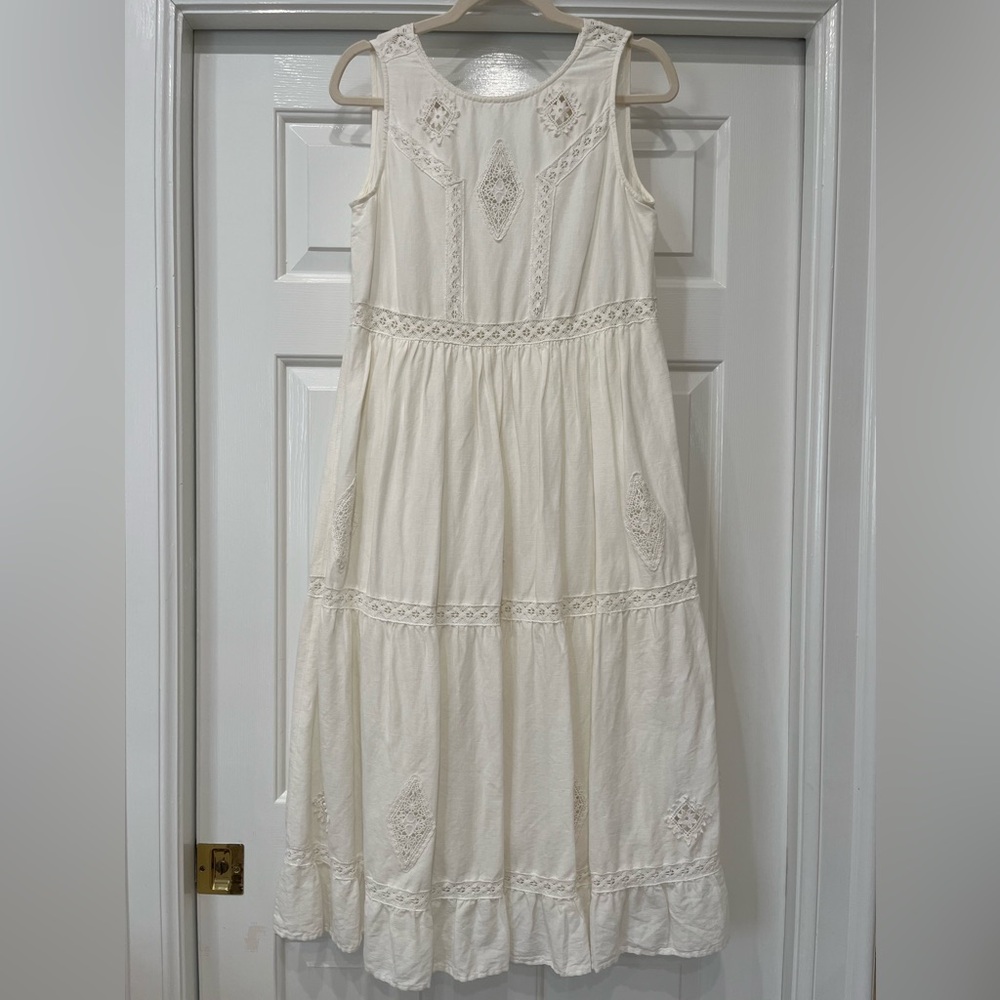Sézane Zarri Dress, Ecru, size US 6 (FR 38)